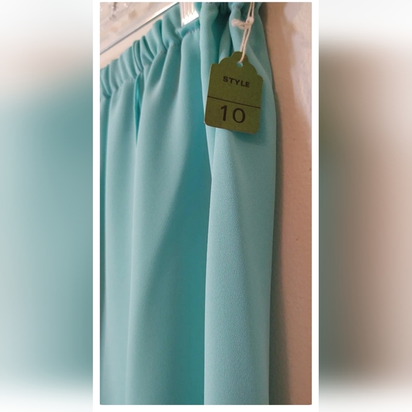 Vintage Wrap Front Skirt Teal Blue Green Size 10 NWT Flowy New W/Tags Old Stock - Picture 2 of 9